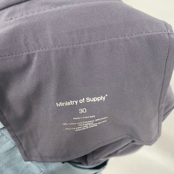 MINISTRY OF SUPPLY Pace Chino Pants 30 x33 Blue Flat Front NWT - Picture 10 of 12